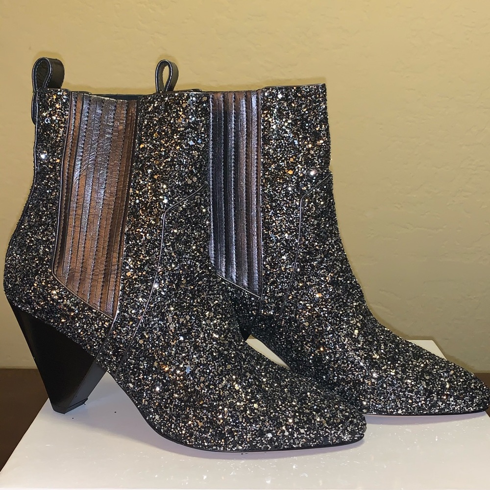 NEW Veronica Beard glitter Bennett bootie
